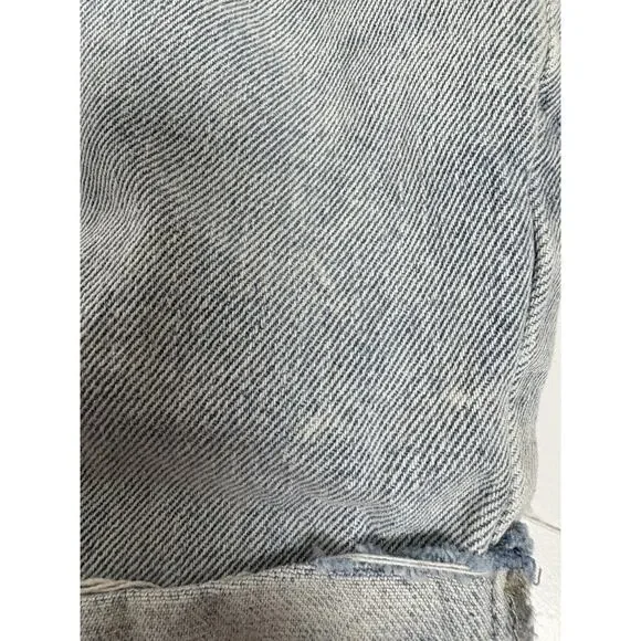 Day + Moon Women's Paperbag High Rise Denim Shorts Size L Ligh Wash Distressed - Picture 7 of 7